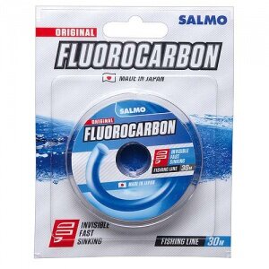 Леска SALMO Fluorocarbon, монофильная, 0.12мм, 30м, 1.3кг, прозрачный [4508-012] - фото №1
