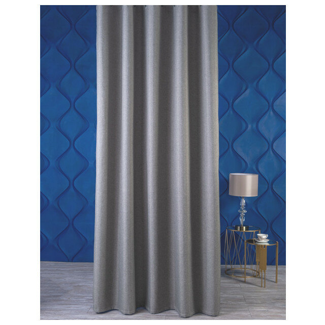 фото Штора портьерная на шт.ленте sanpa джеси рогожка-блэкаут 200х270см коричневая, арт.tr019125