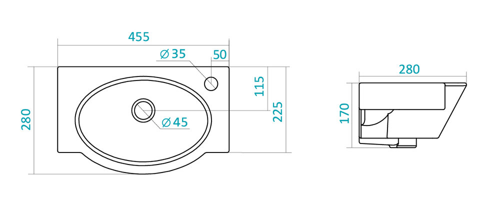 Раковина Santek Форум WH110545 R