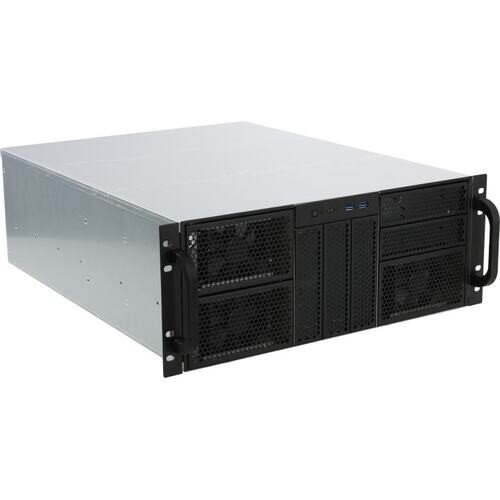 Корпус серверный 4U Procase RE411-D4H11-FE-65 4x5.25+11HDDчерныйбез блока питанияглубина 650ммMB EATX 12"x13" панель вентиляторов 3*120x25 PWM