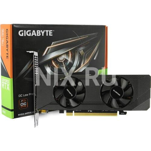 Видеокарта GIGABYTE NVIDIA GeForce RTX 3050 GV-N3050OC-6GL 6ГБ GDDR6 Low Profile OC Ret