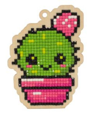 фото Алмазная мозаика на дереве Гранни WOOD Подвеска "Зеленые иголки"