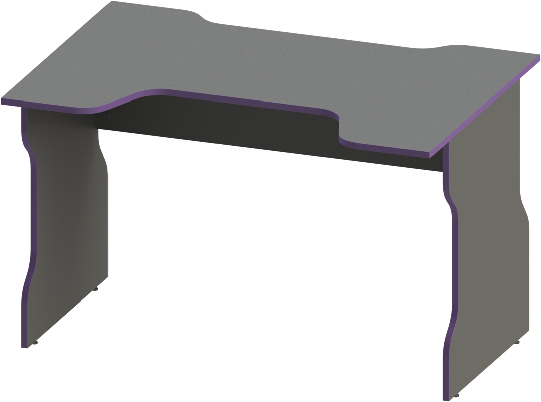 Стол компьютерный вардиг K1 120x82 антрацит/фиолетовый