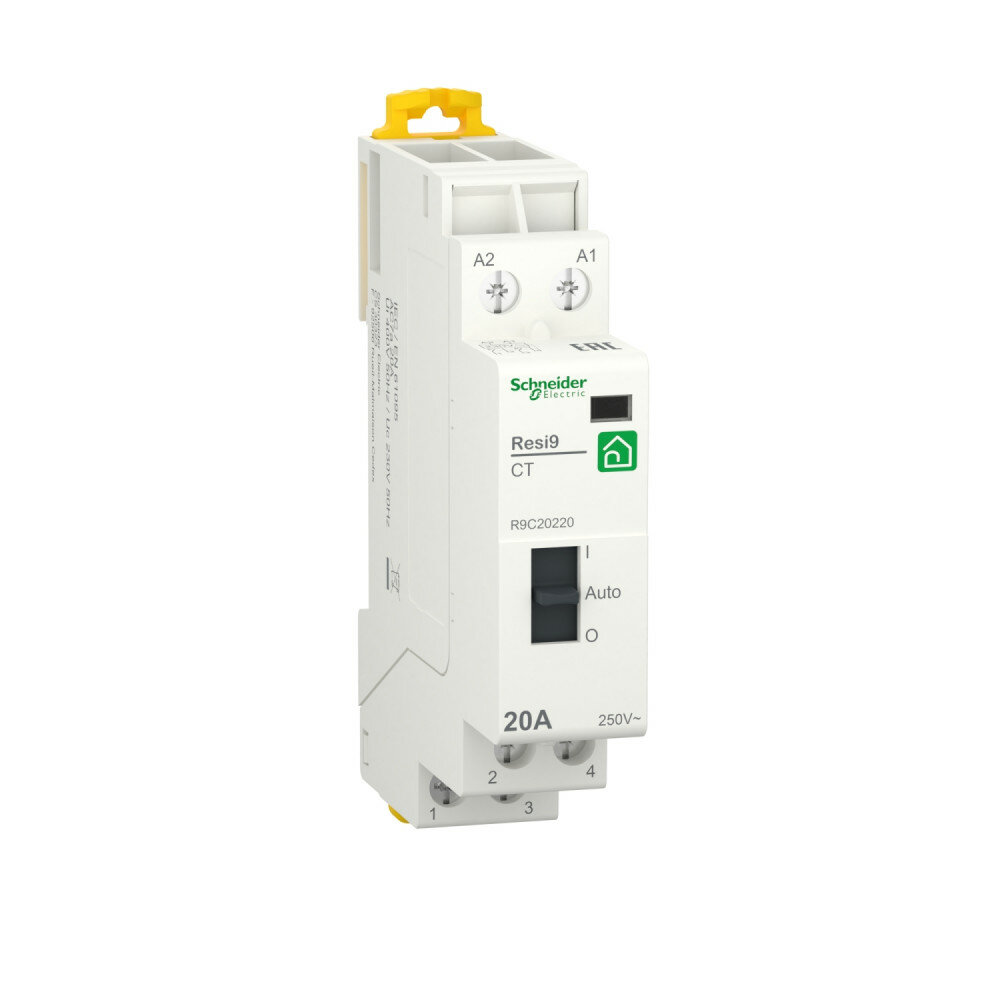 Schneider Electric RESI9 Модульный контактор 1P+N 20А 2НО 230/250В АС 50Гц