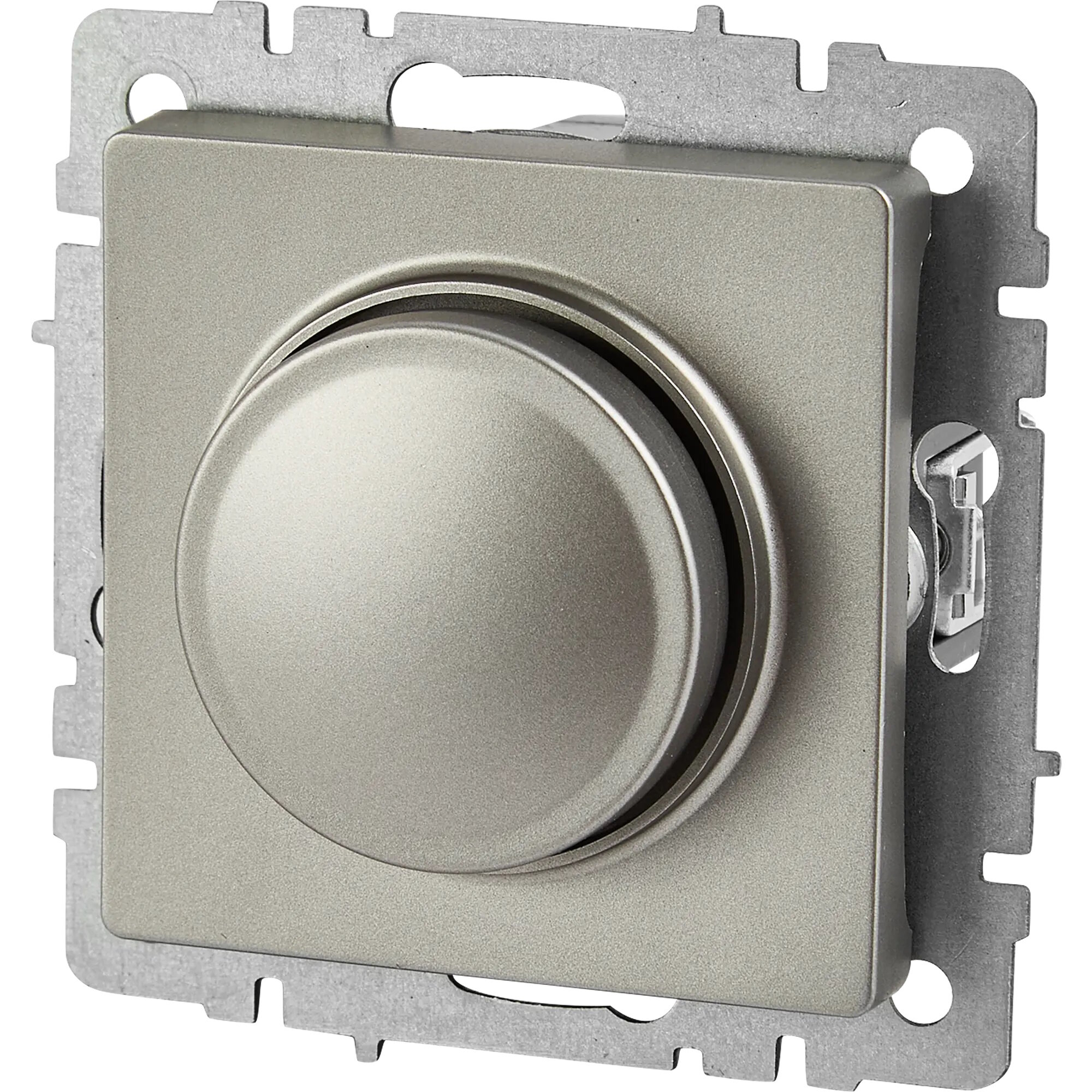 фото Диммер встраиваемый IEK Brite цвет сталь