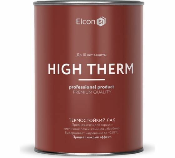 Термостойкий строительный лак Elcon High Therm 1 л 00-00002950