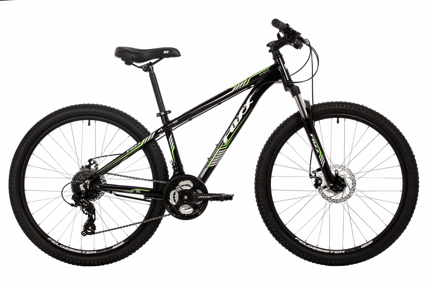 Велосипед Foxx Atlantic 26" (2024) (Велосипед FOXX 26" ATLANTIC зеленый, алюминий, размер 14")