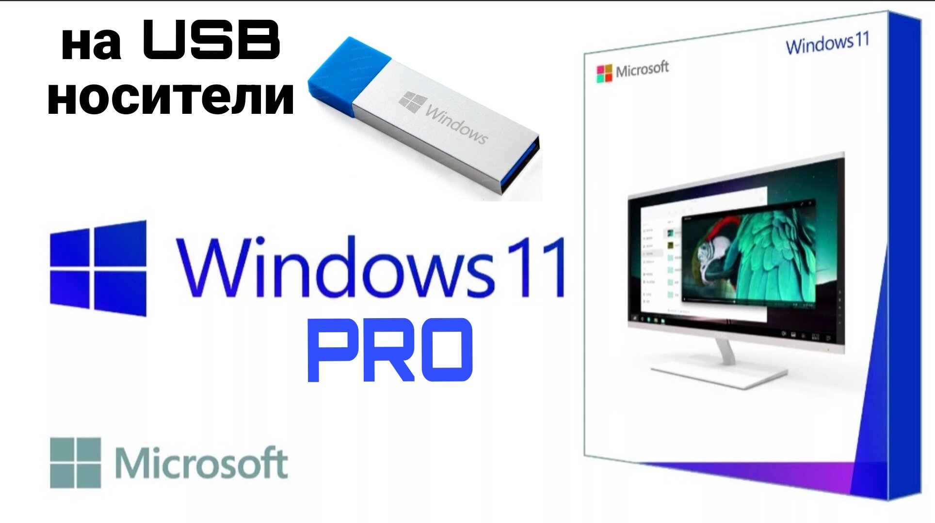 Microsoft Windows 11Proffesional на USB накопителе