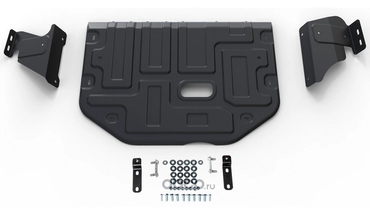 Защита картера и КПП АвтоБроня для Ford Tourneo Custom FWD 2012-н. в./Transit VII 2014-н. в штампованная сталь 1.8 мм с крепежом 111.01867.1