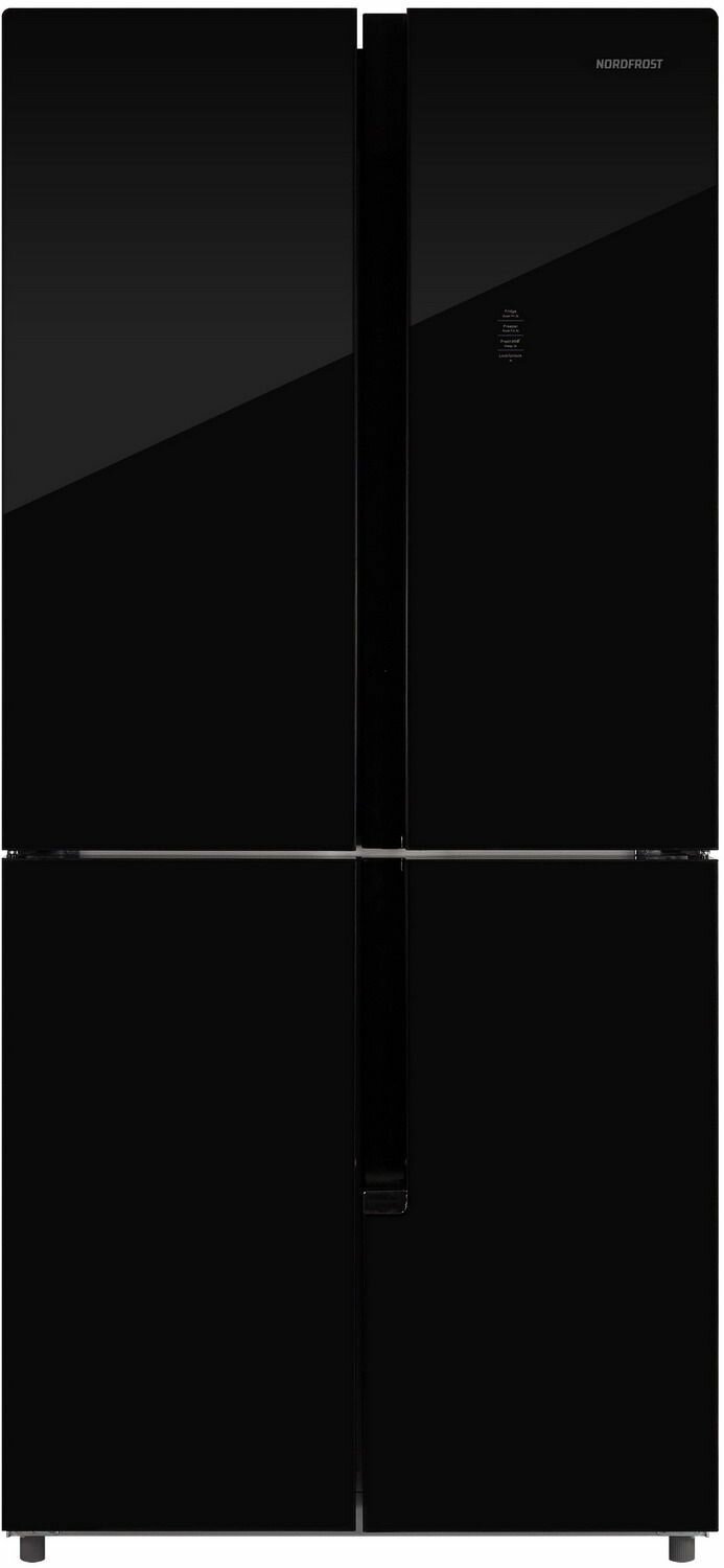 Холодильник NORDFROST RFQ 510 NFGB inverter Cross Door 470 л черное мерцающее стекло
