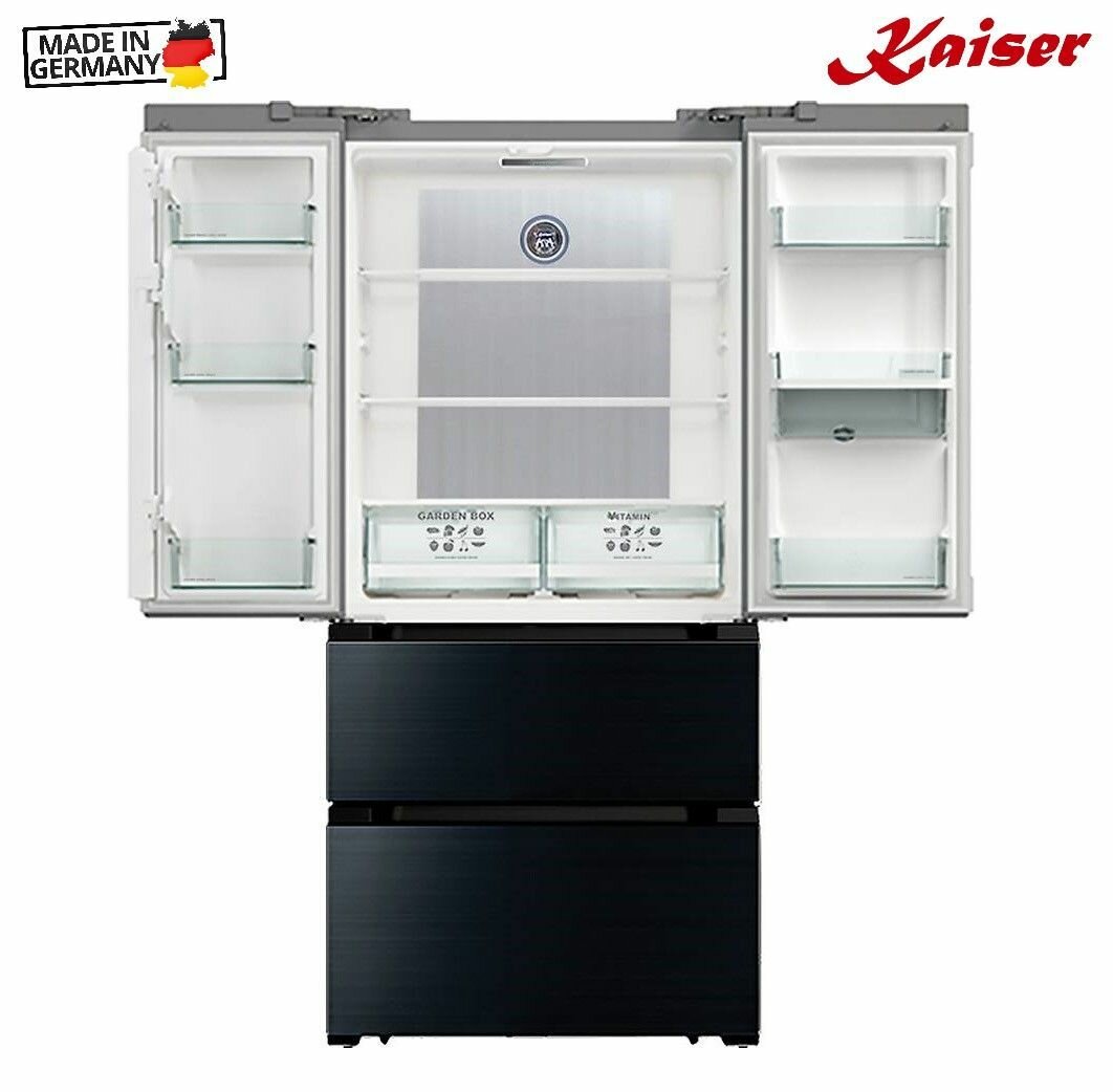 Холодильник Side-by-Side 83,6х70,6 см Kaiser KS 80420 RS черный - фотография № 2