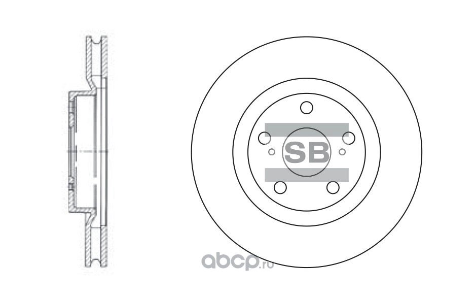 Диск тормозной передний TOYOTA Camry/RAV4 2.0/2.4L all 06-> /Vent D=296mm SANGSIN BRAKE Sangsin brake SD4021