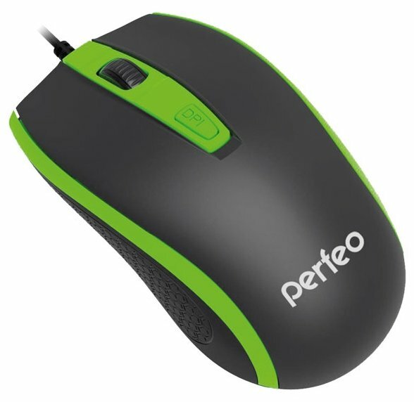 Мышь Perfeo PF-383-OP Profil Black-Green USB