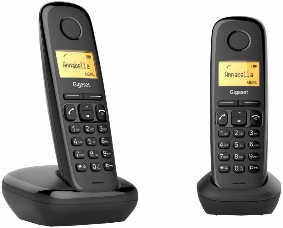 Радиотелефон DECT Gigaset A170 Duo Black (L36852-H2802-S301)