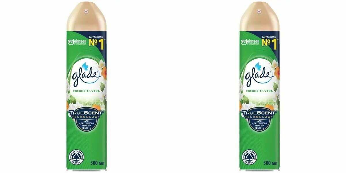 Glade Аэрозоль Пион и Свежесть Утра 300 мл 2 штуки