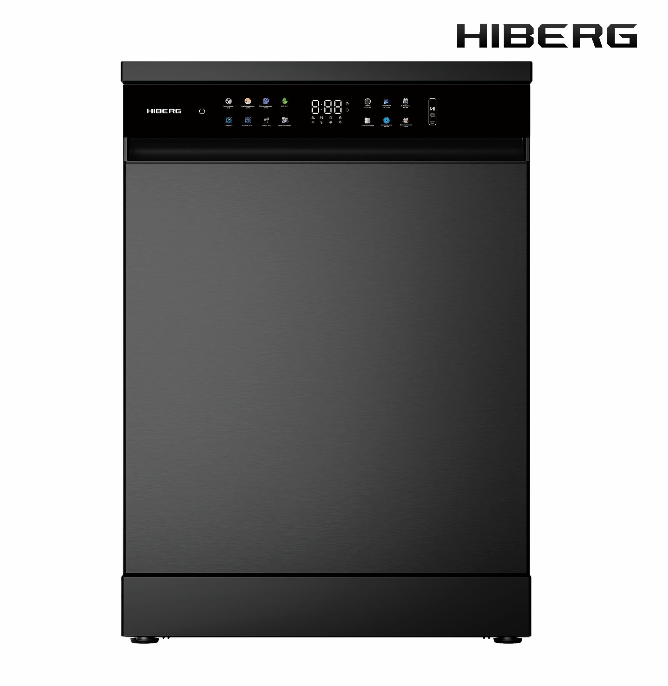 Отдельностоящая посудомоечная машина с возможностью встраивания 60 см HIBERG F68 1530 LB - фотография № 1