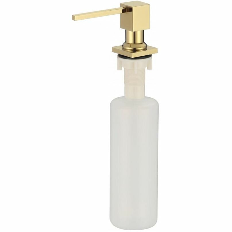 фото Врезной дозатор в мойку Savol квадратный золото S-ZY002B