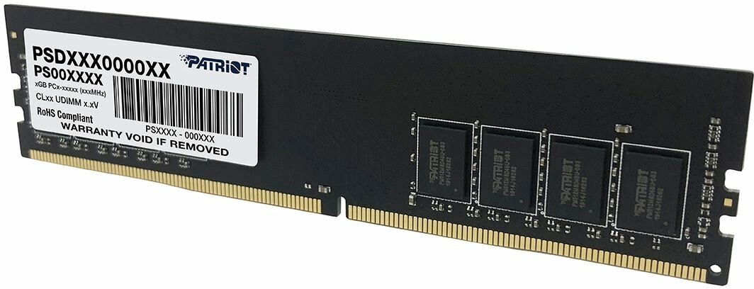 Память DDR4 8GB 2666MHz Patriot PSD48G26662 Signature RTL PC4-21300 CL19 DIMM 288-pin 1.2В single rank Ret