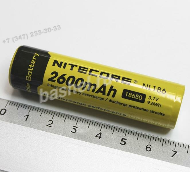 Аккумулятор NL186 18650 37V 2600mAh Li-ion (с платой защиты) NITECORE