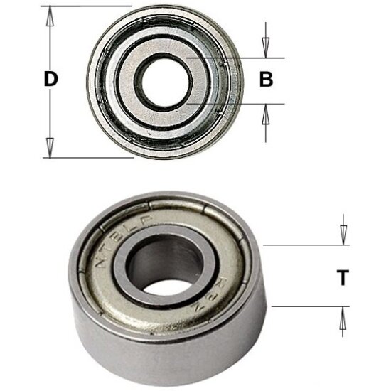 Подшипник Woodwork 791.009.10, D=5/8" d=1/4" T=5мм