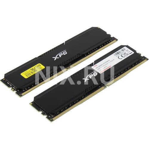 Модуль памяти ADATA XPG GAMMIX D20 DDR4 3600MHz 16GB (2x8GB) PC4-28800 SDRAM 288-Pins CL18-22-22 UDIMM Desktop Memory Kit Black (AX4U36008G18I-DCBK20)