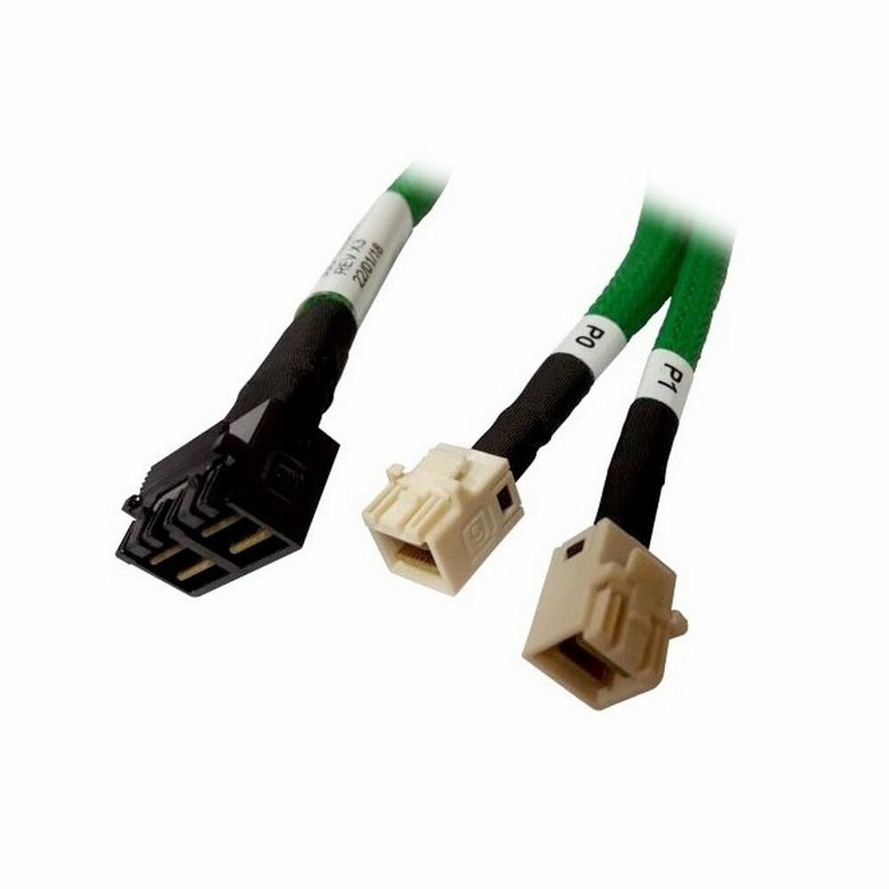 Кабель Amphenol Cable 05-50061-00 U.2 Enabler HD (SFF8643) -to- HD(W)(SFF8643) 1m Used with Supermicro servers that use a ‘white’ mini-SAS HD con