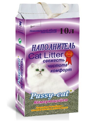 фото Pussy-Cat комкующийся наполнитель 10 л, 7 кг (2 шт)