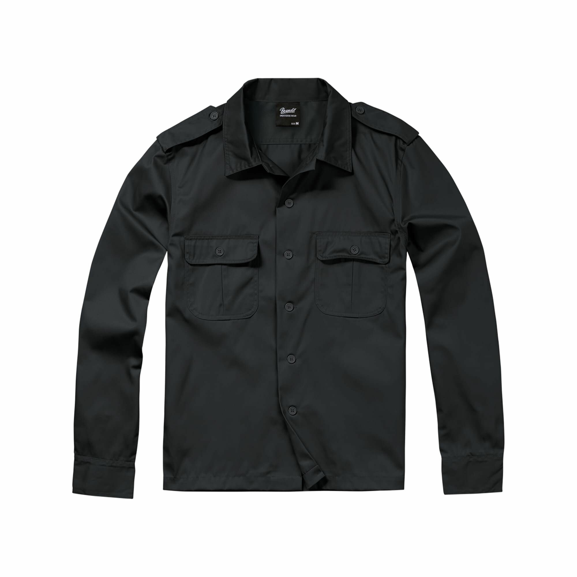 Рубашка тактическая Brandit US Shirt Long Arm black