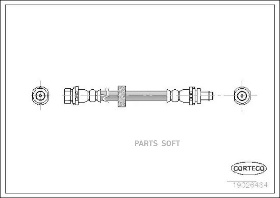 CORTECO 19026484 Тормозной шланг 280mm Ford Mondeo 10/95-11/2000