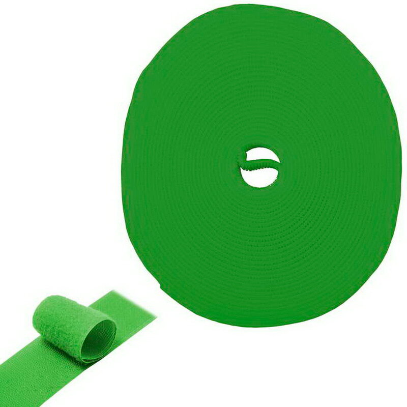 Лента-липучка (стяжка) 5м х 20мм зеленая