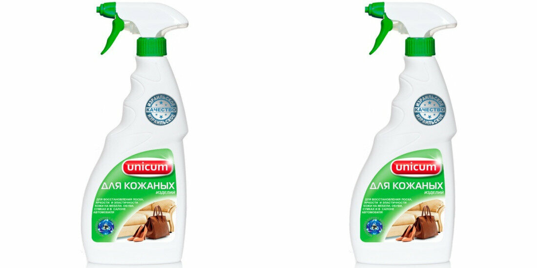 фото Спрей мебели Unicum для чистки и ухода за изделиями из кожи, 500 мл, 2 шт