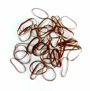 Dewal Резинки для волос RES-033, силиконовые, коричневый, 50 шт, 2 штуки
