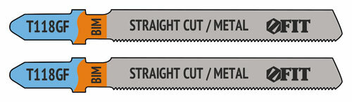 Полотна по металлу, Bimetal, фрезерованные, волнистые зубья, 76/51/0,8 мм (T118GF), 2 шт.