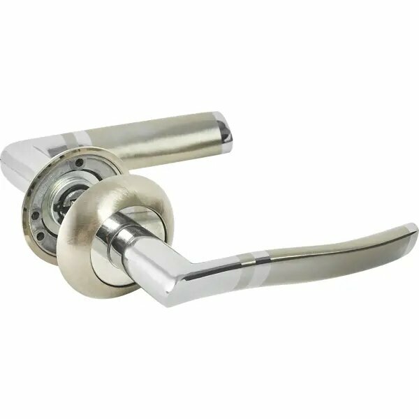 фото Дверные ручки Punto Jet, без запирания, цвет матовый никель/хром