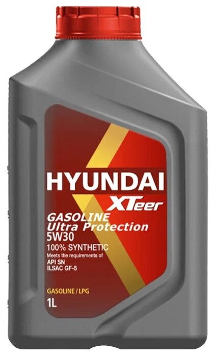 Синтетическое моторное масло HYUNDAI XTeer Gasoline Ultra Protection 5W-30, 1 л, 12 шт.