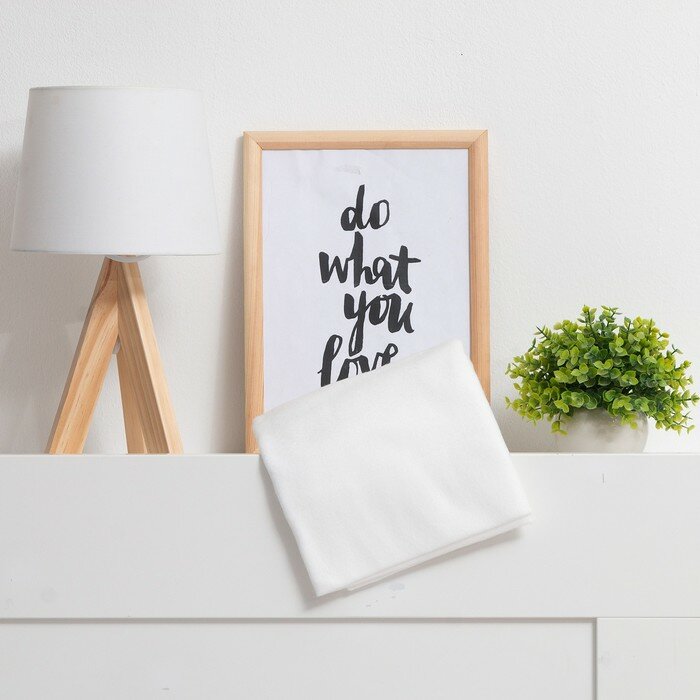 фото Плед Экономь и Я Белый 75*100 см, пл.160 г/м2, 100% п/э