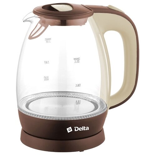 Чайник электрический Delta DL-1203 бежево-коричневый