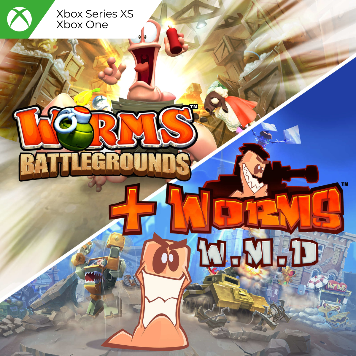 Worms Battlegrounds + Worms W.M.D для Xbox One/Series X|S Русский язык электронный ключ