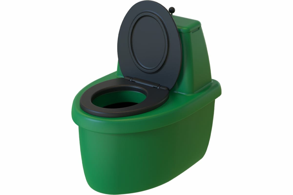 Торфяной туалет Rostok Комфорт зелёный 2042.0000.406.000 - фотография № 1