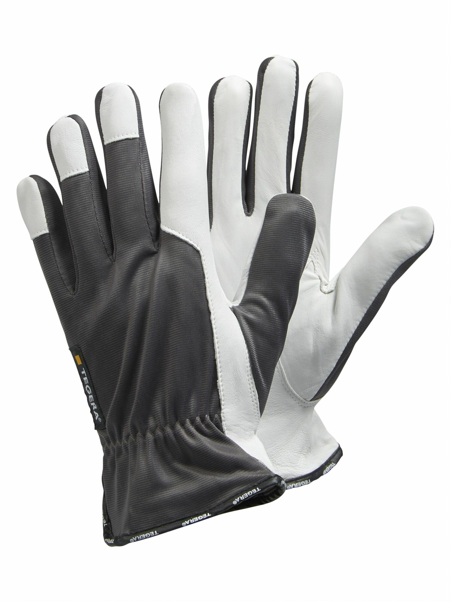 фото Перчатки TEGERA 115 без подкладки с синтетической тыльной стороной, полиэстер, лицевая козья кожа, размер 8