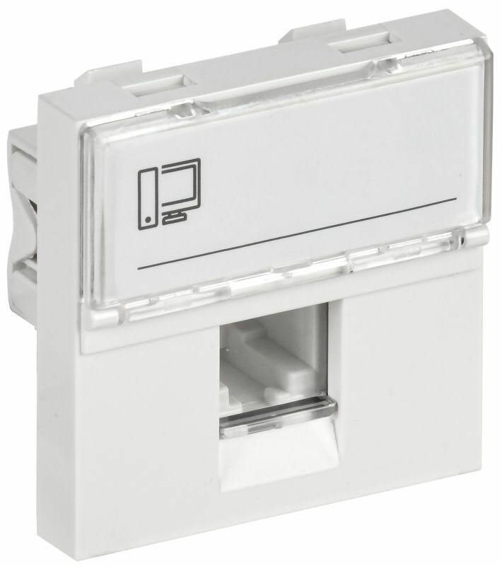 фото Розетка компьютерная 2мод. Праймер РКИ-20-00-П RJ45 кат.5E UTP механизм IEK CKK-40D-RI2-K01