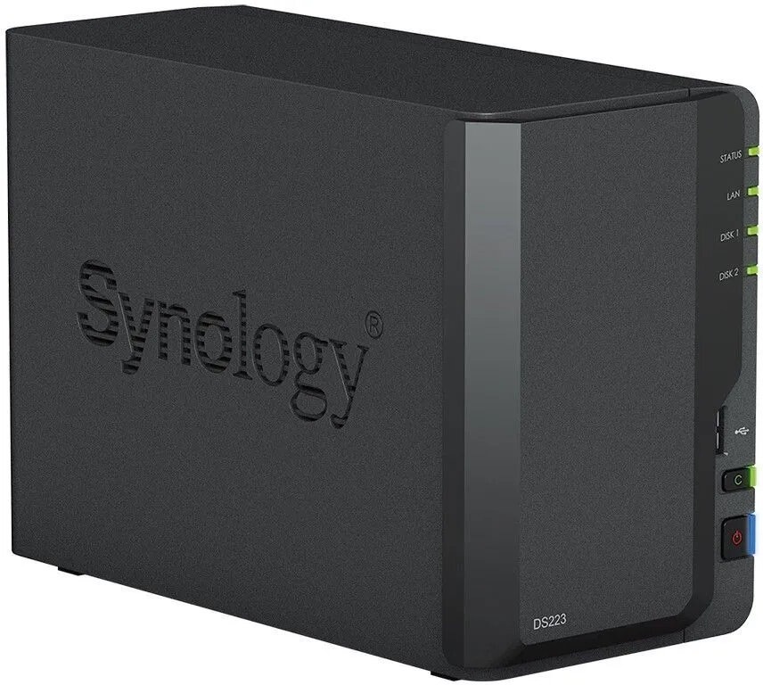 Сетевой накопитель Synology 2x3.5”/2.5" SATA, 3xUSB3.2Gen1, UTP Gigabit, без HDD - фото №3