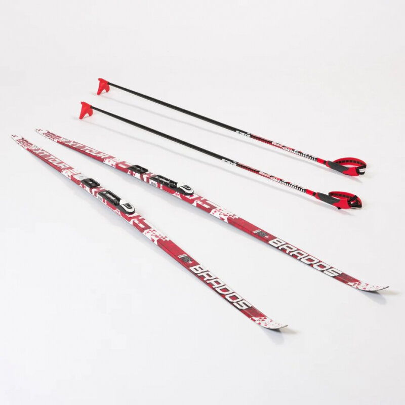 Комплект лыжный с креплением NNN (Rottefella) с палками 185 Step XT Tour Red .