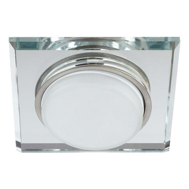 фото SBL-14SL-GX53 Светильник встраиваемый под лампу GX53 зеркальный/серебро скошенный край (SBL-14SL-GX53)