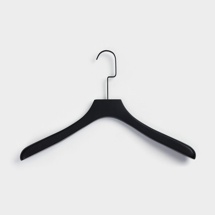 фото Вешалка с широкими плечиками "Black Lotus", длинный крюк, 43,5х3,5х28,5 см