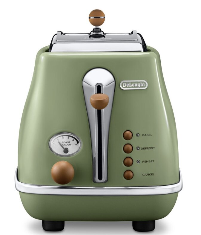 Тостер De'Longhi CTOV 2103.GR Icona Vintage, зеленый