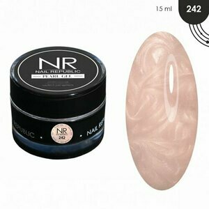NAIL REPUBLIC PEARL GEL гель для моделирования ногтей средней степени вязкости №242 15ГР