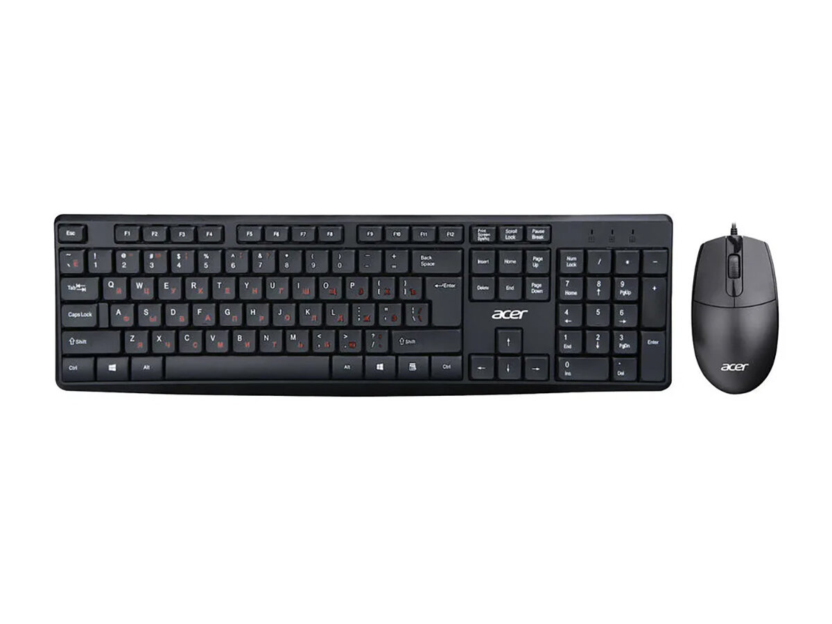 Клавиатура + мышь Acer OMW141 клав: черный мышь: черный USB
