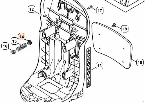 Фиксатор пружины Stihl BG/SH86, SR/BR20 42417922900