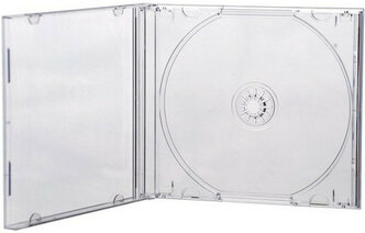 Футляр на 1 CD диск, слим (Slim Box), прозрачный